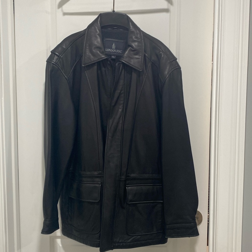 London Fog Quarter Length Leather Coat